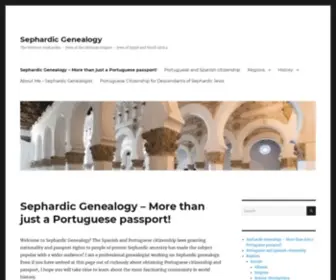 SephardicGenealogy.com(Sephardic Jewish genealogy) Screenshot