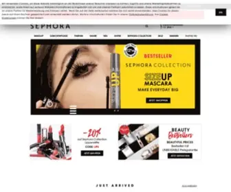 Sephora.de(Entdecke unsere große Auswahl an Markenprodukten im SEPHORA Online Shop) Screenshot