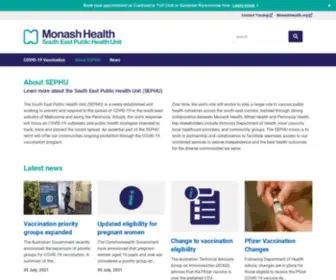 Sephu.org(Monash Health South East Public Health Unit (SEPHU)) Screenshot