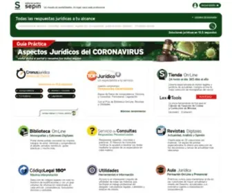Sepin.es(Soluciones jurídicas en tiempo récord para abogados y demás profesionales del Derecho) Screenshot