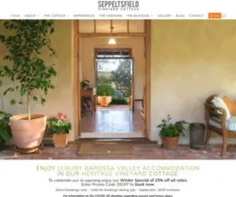 Seppeltsfieldvineyardcottage.com.au(Luxury Barossa Valley Accommodation) Screenshot