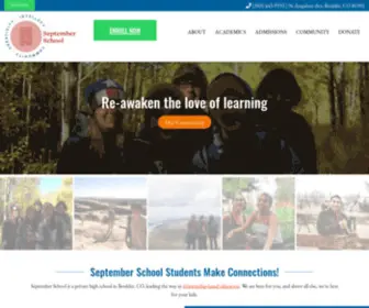 Septemberschool.org(CO Private High School) Screenshot