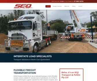 SeqTransport.com.au(SEQ Transport & Pallets Pty Ltd) Screenshot