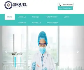 Sequeldiagnosticservices.com(Sequel Diagnostic Services Pvt. Ltd) Screenshot
