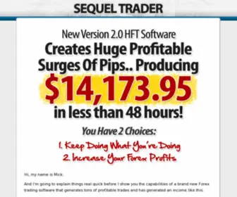 Sequeltrader.com(Sequel Trader) Screenshot