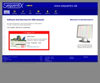 Sequentix.de(SequentiX offers software for the analysis of DNA data) Screenshot