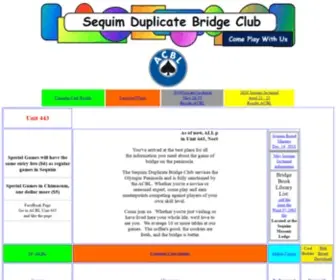 Sequimbridge.com(ACBL Bridge Games Sequim Port Townsend Chimacum) Screenshot