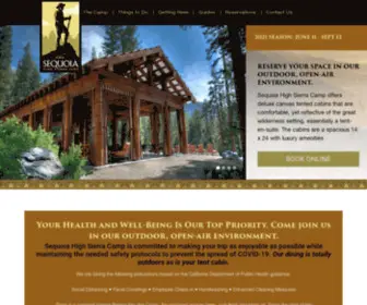 Sequoiahighsierracamp.com(Sequoia National Park Cabins and Lodging at Sequoia High Sierra Camp) Screenshot