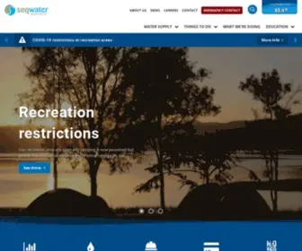 Seqwater.com.au(Home) Screenshot
