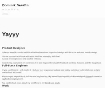 Serafin.io(Dominik Serafin) Screenshot