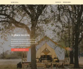 Seranatx.com(Glamping Retreat) Screenshot