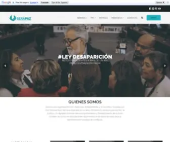 Serapaz.org.mx(Serapaz A.C. – Servicios y Asesoría para la Paz A.C) Screenshot