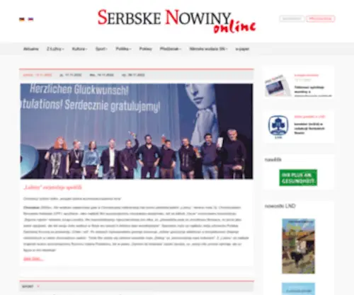 Serbske-Nowiny.de(Powěsće) Screenshot