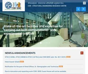 Serc.res.in(CSIR-Structural Engineering Research Centre Govt) Screenshot