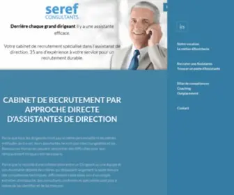 Serefconsultants.com(Cabinet de recrutement d'Assistantes à Paris) Screenshot