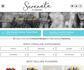 Serenataflowers.com(Send Flowers Online in UK) Screenshot