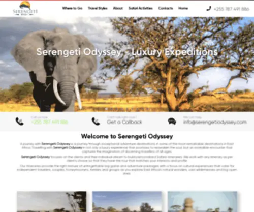 Serengetiodyssey.com(Serengeti Odyssey) Screenshot