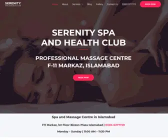 Serenity-Spas.com(Serenity Spas and Health Club) Screenshot