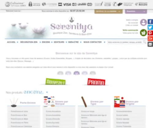 Serenitya.com(Boutique Zen) Screenshot