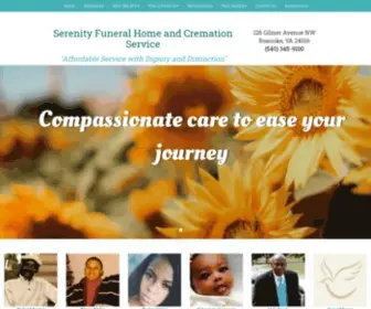 Serenityfuneralhome.net(Serenity Funeral Home and Cremation Service) Screenshot