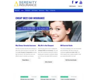 Serenitygroup.com(Cheap SR22 Car Insurance) Screenshot