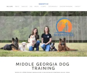 Serenityk9.org(Middle Georgia Dog Training) Screenshot
