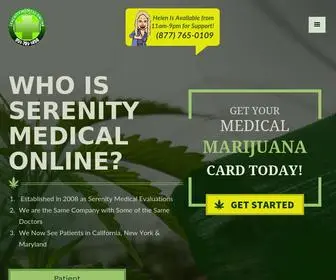 Serenitymedicalevaluations.com(Online Cannabis Doctor) Screenshot