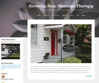 Serenitynowmt.ca(Serenity Now Massage Therapy) Screenshot