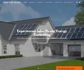 Serenitysolsystems.com(Renewable solar power energy. Customizable independent structures including) Screenshot