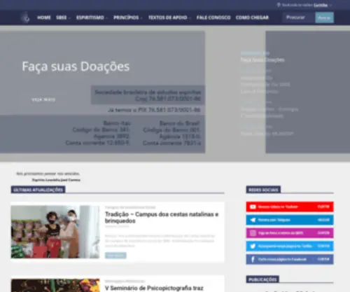 Serespirita.com.br(Sociedade Brasileira de Estudos Espiritas) Screenshot