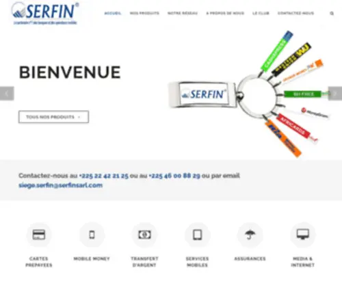 Serfinsarl.com(ACCUEIL) Screenshot