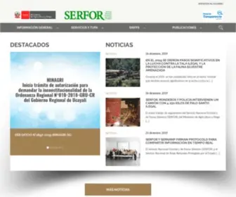 Serfor.gob.pe(Servicio Nacional Forestal y de Fauna Silvestre) Screenshot
