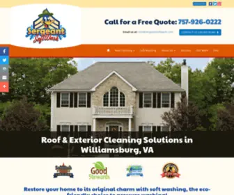 Sergeantsoftwash.com(Roof Cleaning and House Washing in Williamsburg VA) Screenshot