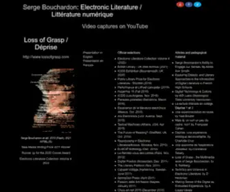 Sergebouchardon.com(Digital Literature) Screenshot