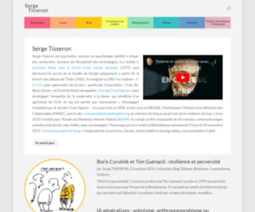 Sergetisseron.com(Serge Tisseron) Screenshot