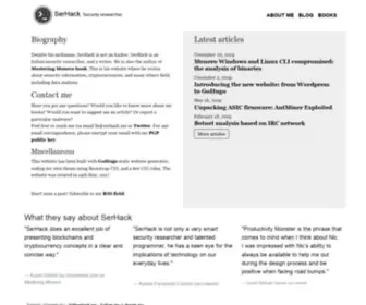 Serhack.me(Security Researcher and Writer) Screenshot