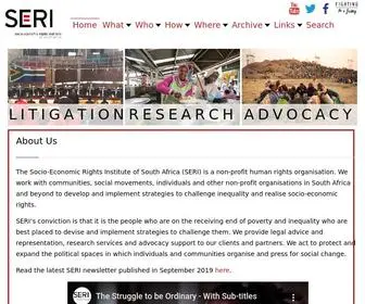 Seri-SA.org(Socio-Economic Rights Institute of South Africa) Screenshot