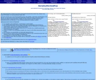 Serialletterandfax.de(SerialLetterAndFax, Massen Faxe, Serienfaxe, Serien Faxe, Serienbriefe, Serien-PDF-Dateien und Serien-SMS erstellen und versenden) Screenshot