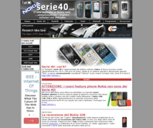 Serie40.net(Sito dedicato ai Nokia S40) Screenshot