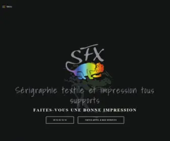 Serigraphie-SFX.com(Sérigraphie et impression textile autour de Bourg) Screenshot