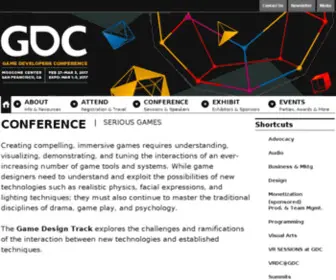 Seriousgamessummit.com(Game Developers Conference) Screenshot