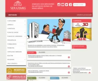 Serjusmig.org.br(Sindicato dos Servidores da Justiça de Primeira Instância do Estado de Minas Gerais) Screenshot