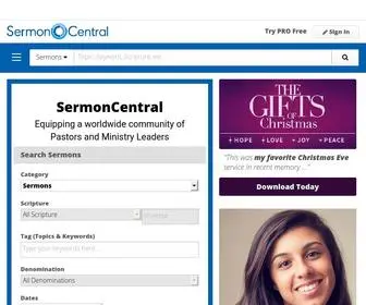 Sermoncentral.com(Free sermon preparation tools) Screenshot