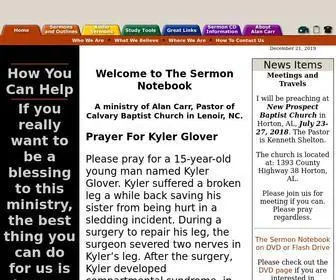 Sermonnotebook.org(The Sermon Notebook) Screenshot