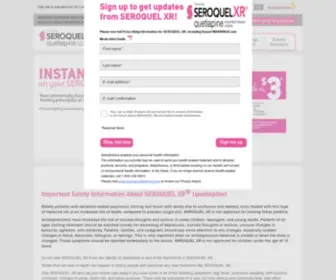 SeroquelXR.com(BipolarDisorder Medication) Screenshot