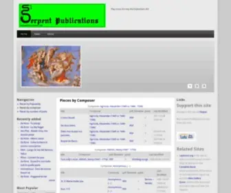 Serpentpublications.org(Pieces by Composer) Screenshot