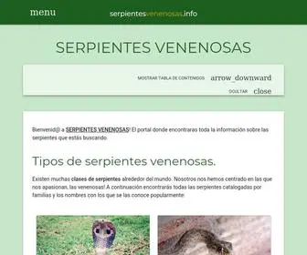 Serpientesvenenosas.info(SERPIENTES VENENOSAS) Screenshot