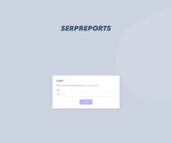 Serpreports.com(Serp reports) Screenshot