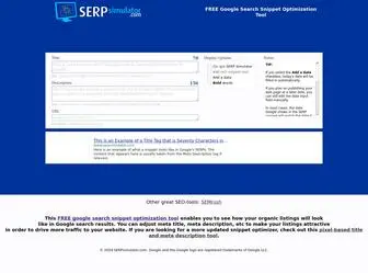 Serpsimulator.com(SERP Simulator) Screenshot