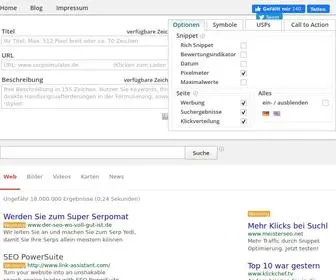 Serpsimulator.de(Serp Snippet Editor) Screenshot